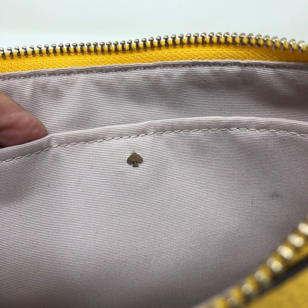 Kate Spade Hudson Medium Convertible Crossbody Purse Womens Small Yellow Leather - Picture 10 of 15
